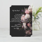 ダークヴィンテージフローラーは私のbridesmaid招待状 招待状 (スタンド正面)