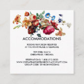 ダークヴィンテージフローラ結婚ズホテルアコモデーション エンクロージャーカード (正面)