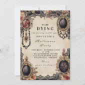 ダークヴィンテージポートレートハロウィーン 招待状 (正面)