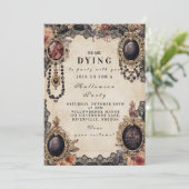 ダークヴィンテージポートレートハロウィーン 招待状 (スタンド正面)