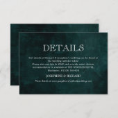 ダークヴィンテージリース(粗野な葉の招待状) 出欠カード (正面/裏面)