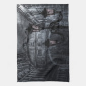 ダークヴェネツィアレインブリッジのため息の夜 キッチンタオル (縦)