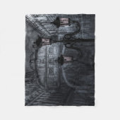 ダークヴェネツィアレインブリッジのため息の夜 フリースブランケット (正面)