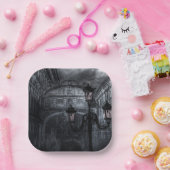 ダークヴェネツィアレインブリッジのため息の夜 ペーパープレート (パーティー)