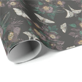 ダーク不気味フローラ&ナイトモス ラッピングペーパー (ロールコーナー)