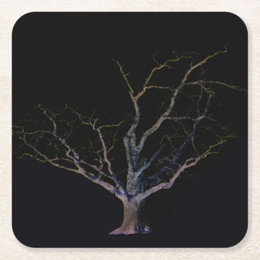 ダーク側2色 スクエアペーパーコースター (正面)