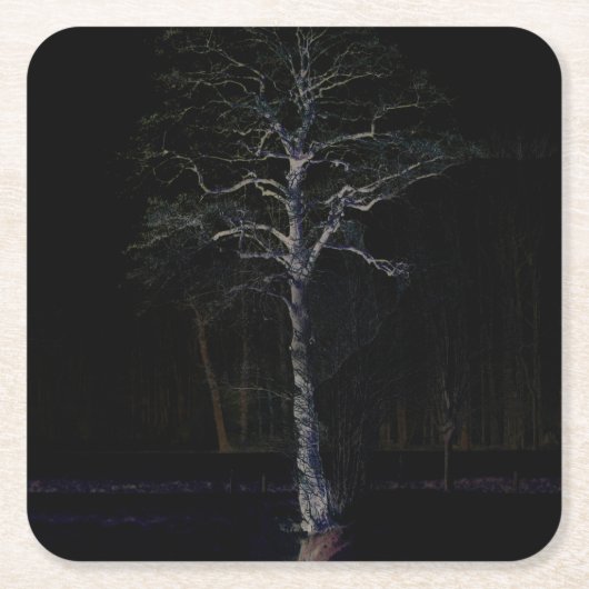 ダーク側3色 スクエアペーパーコースター (正面)