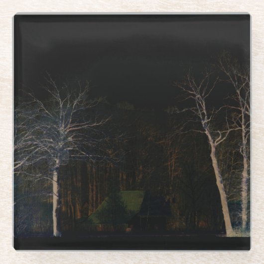 ダーク側4色 ガラスコースター (正面)