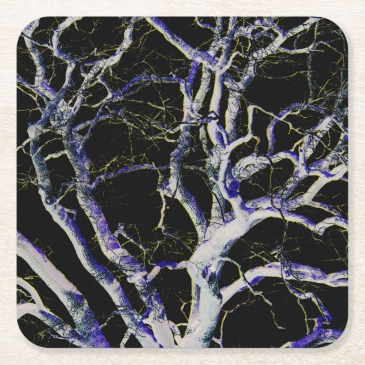 ダーク側5色 スクエアペーパーコースター (正面)