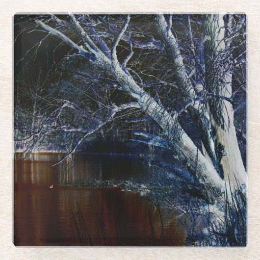 ダーク側7色 ガラスコースター (正面)