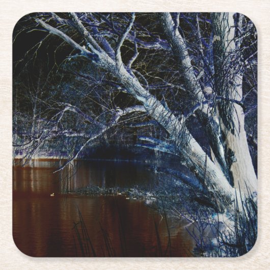 ダーク側7色 スクエアペーパーコースター (正面)