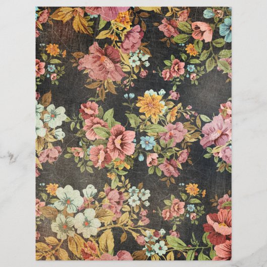 ダーク動揺してフローラスクラップブック紙 (正面)