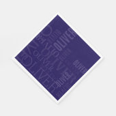 ダーク動揺してブルークールタイポグラフィ スタンダードランチョンナプキン (角)