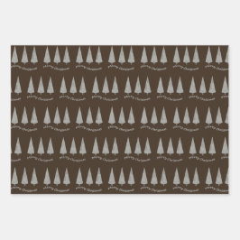 ダーク千鳥格子のチョコレートさくらんぼパイとキャラメル ラッピングペーパーシート