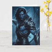 ダーク小妖精や小人バトルハロウィーンに向けて カード (黄色い花)