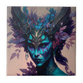 ダーク小妖精や小人ファンタジーアート タイル (正面)