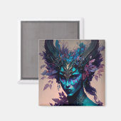 ダーク小妖精や小人ファンタジーアート マグネット (正面/裏面)