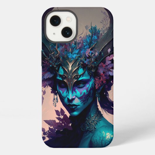 ダーク小妖精や小人ファンタジーアート iPhoneケース (裏面)