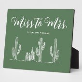 ダーク恋しく思グリーモダン・サボテンのバチェロレッテに フォトプラーク (側面)