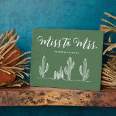 ダーク恋しく思グリーモダン・サボテンのバチェロレッテに フォトプラーク (側面)