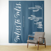 ダーク恋しく思ブルーモダンサボテンのバチェロレッテに タペストリー (インサイチュ)