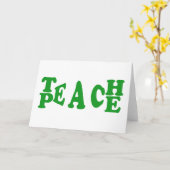 ダーク教えグ・グリーンフォントグリーティング・カード カード (黄色い花)