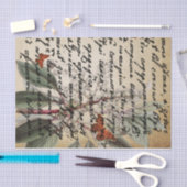 ダーク文字バタフライデクページティッシュペーパー 薄葉紙 (クラフト)