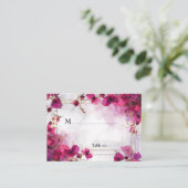 💍ダーク明るい赤紫色エンチャントウォーターカラー プレイスカード (スタンド正面)