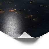 ダーク未来的なストーミーシティ フォトプリント            (角)