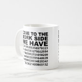 ダーク来ドーク側にはPi 3.14マグカップがある コーヒーマグカップ (正面左)