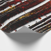 ダーク樺の木フォレスト ラッピングペーパー (角)