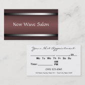 ダーク洗練されたブルゴーニュアポイントメントカード 予約カード (正面/裏面)