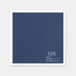 ダーク無地のブルーリリー・オブ・ザ・バレーカスタム スタンダードカクテルナプキン