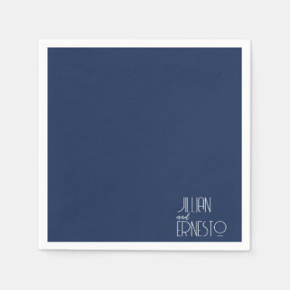 ダーク無地のブルーリリー・オブ・ザ・バレーカスタム スタンダードカクテルナプキン
