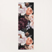 ダーク牡丹の花柄 | モノグラム ヨガマット (裏面)