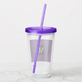 ダーク王室のパープルストライプのカスタムイニシャル アクリルタンブラー (裏面)