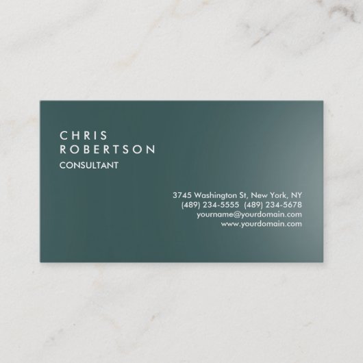 ダーク石板グレイモダンクリエイティブ名刺 名刺 (正面)