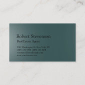 ダーク石板グ実在レイエステートエージェント名刺 名刺 (裏面)