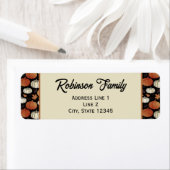 ダーク秋カボチャ差出人住所ラベル ラベル (インサイチュ)