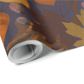 ダーク紅葉ドングルスブランチ ラッピングペーパー (ロールコーナー)