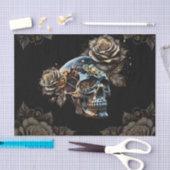 ダーク素晴らしスチームパンクスカル 薄葉紙 (クラフト)