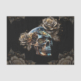 ダーク素晴らしスチームパンクスカル 薄葉紙