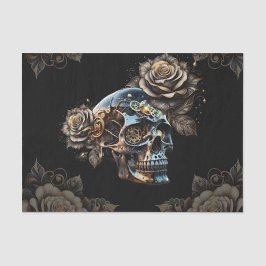 ダーク素晴らしスチームパンクスカル 薄葉紙 (正面)