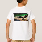 ダーク素晴らしテーマのイーグルアートウェブサイトデザイン Tシャツ (裏面)