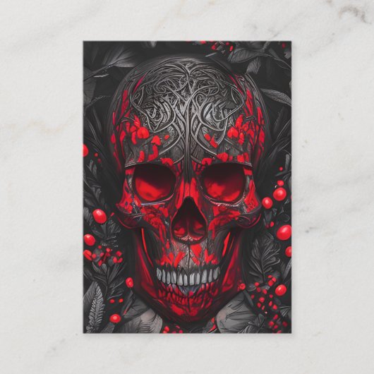 ダーク素晴らしファンタジースカルとレッドベリー 名刺 (正面)