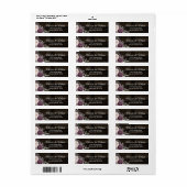 ダーク素朴ウッドの埃っぽい紫のバラ開花 ラベル (フルシート)