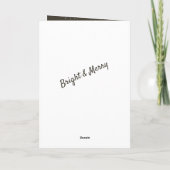 ダーク素朴ウッドクリスマスドッグ写真ホリデーカード カード (裏面)