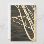 ダーク素朴ウッドツリー秋ウィンターウェディング 招待状 (裏面)