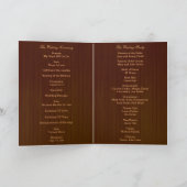 ダーク素朴ウッドフローラバタフライ結婚式 プログラム (内部)