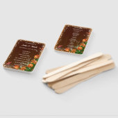 ダーク素朴ウッドフローラバタフライ結婚式 プログラム ハンドファン (組立なし)